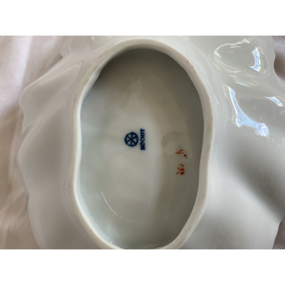 Hochst Leaf Dish with Gold Trim, purple Branches and Flora Made In Germany - Picture 4 of 4